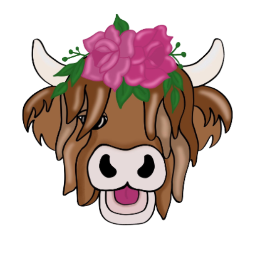Cow with Flowers Cutter STL File