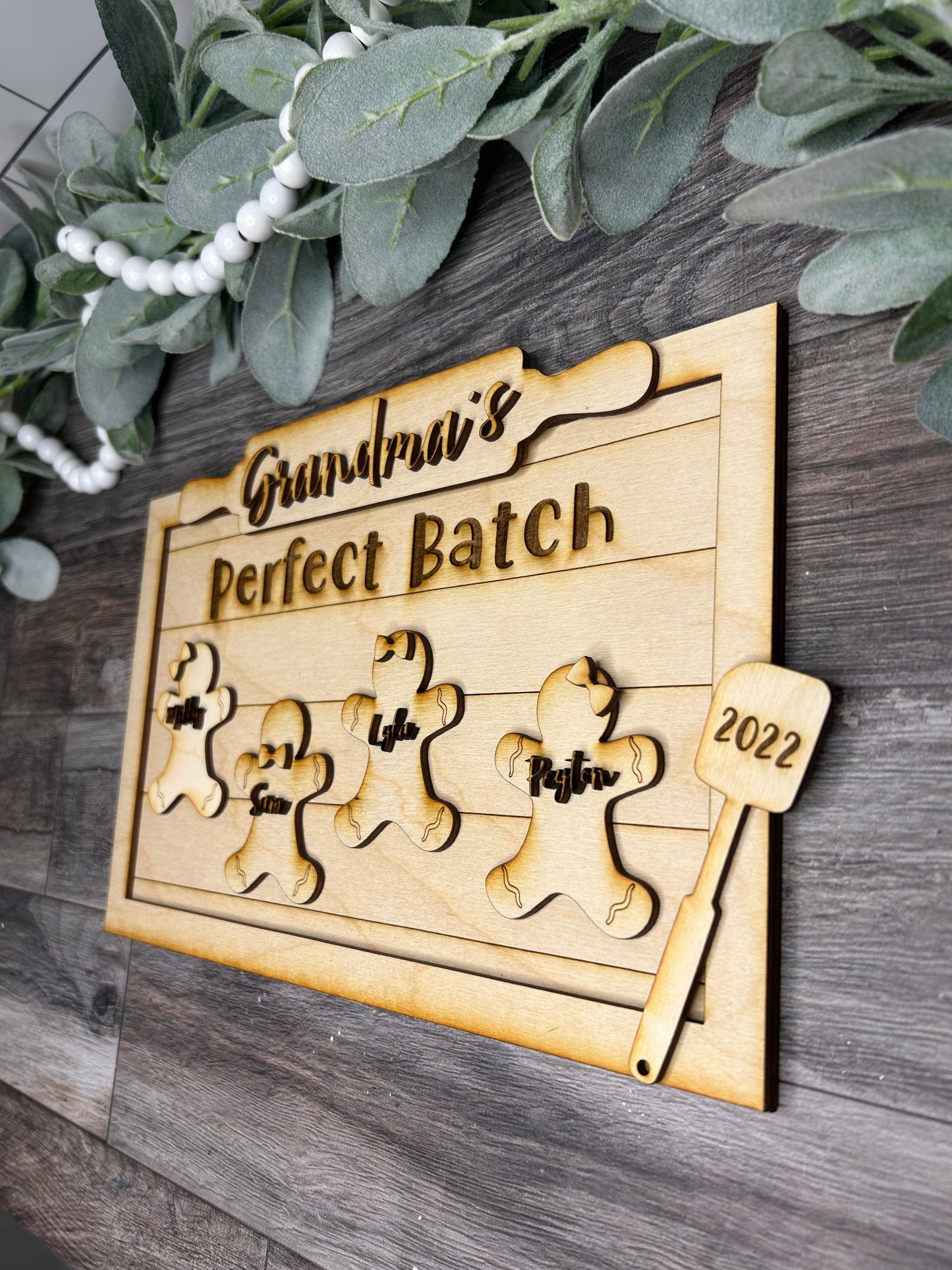 The Perfect Batch - Gingerbread Kids - Personalized Standing Décor - DIY Kit
