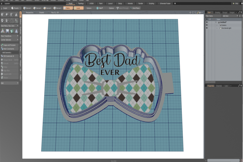 Bowtie Best Dad Ever Cutter STL File