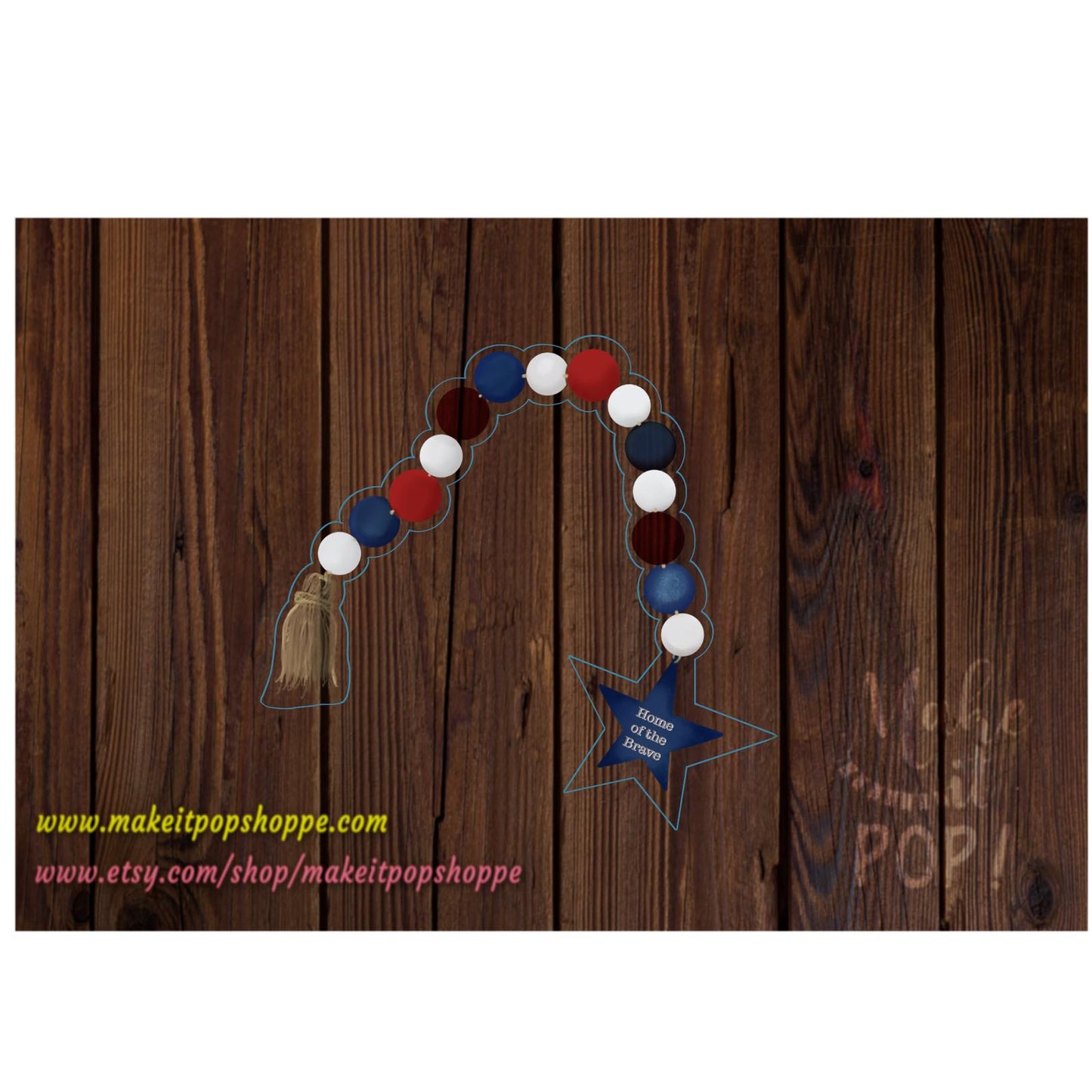Beaded Garland with Star Cutter