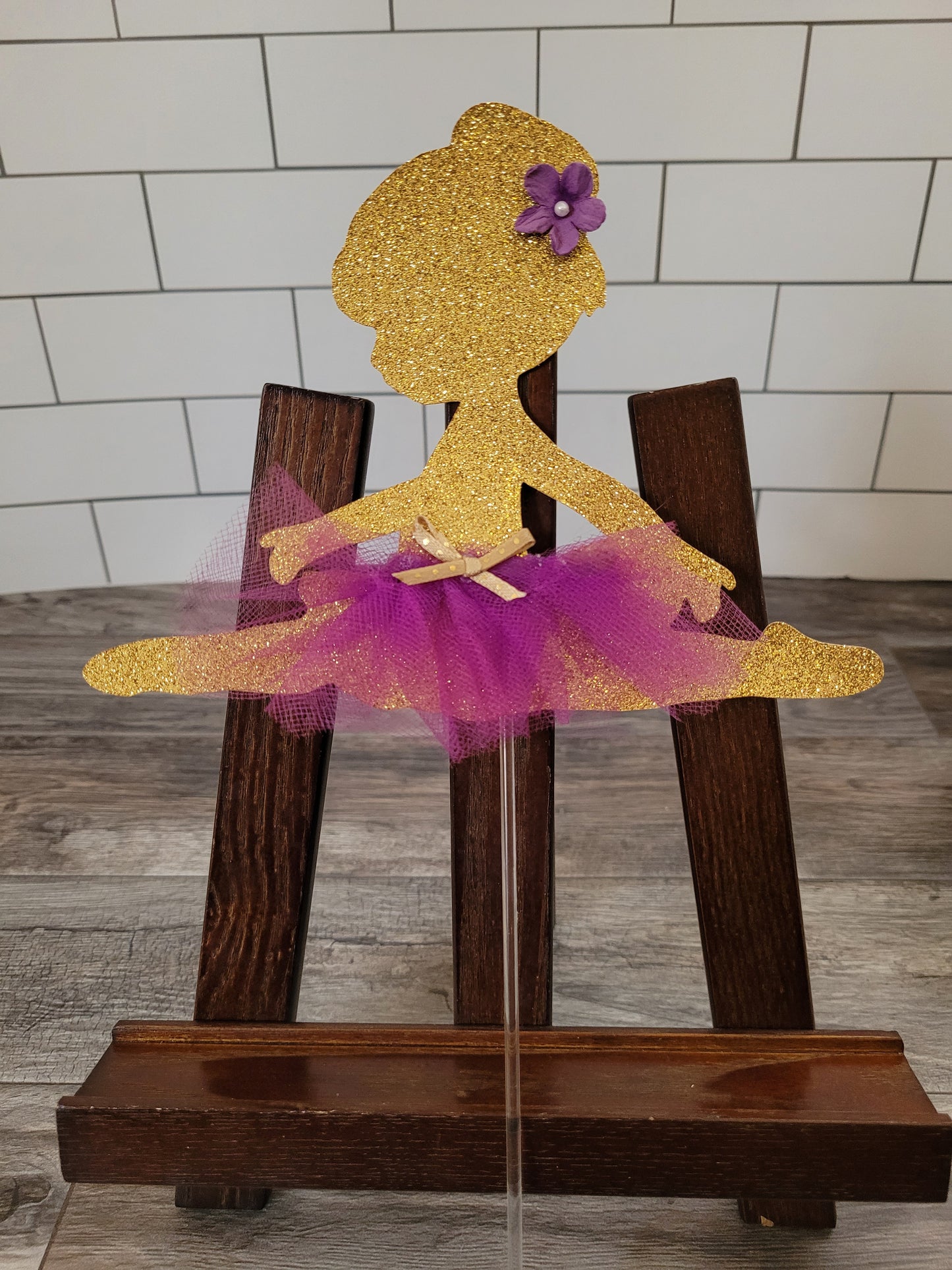 Ballerina Birthday Topper - Purple