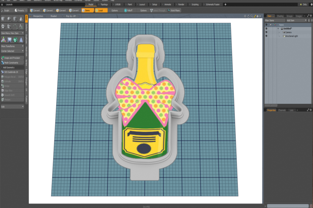 Bottle and Bow Cutter STL File