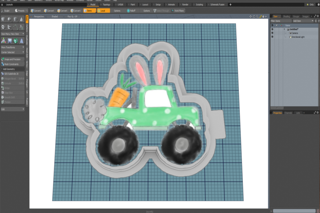 "Kip" Bunny Monster Truck Cutter STL File