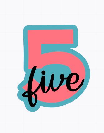 Five - Age Number - Cutter