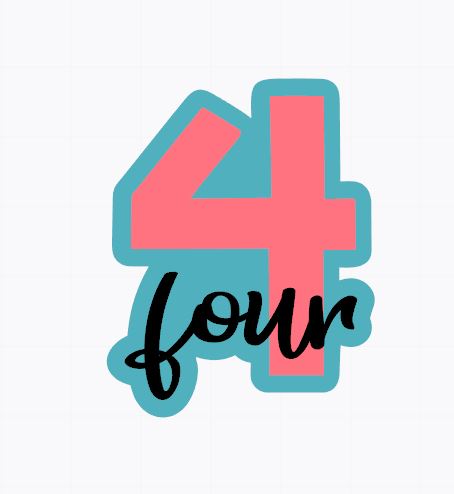 Four - Age Number - Cutter