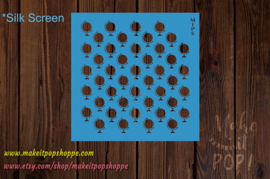 Globe Pattern Stencil