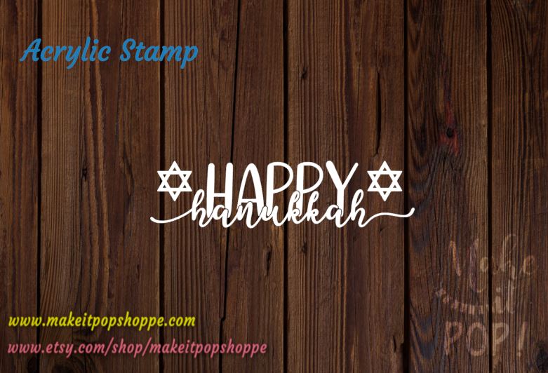 Happy Hanukkah Stars - Acrylic Stamp