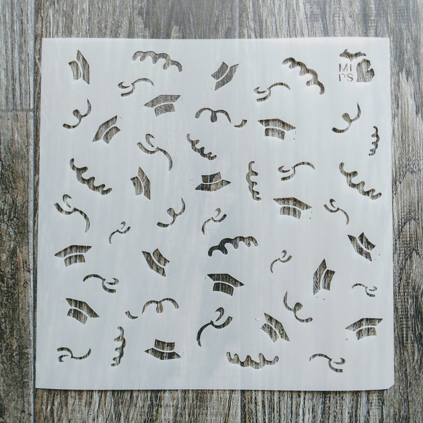 Caps and Streamers Stencil