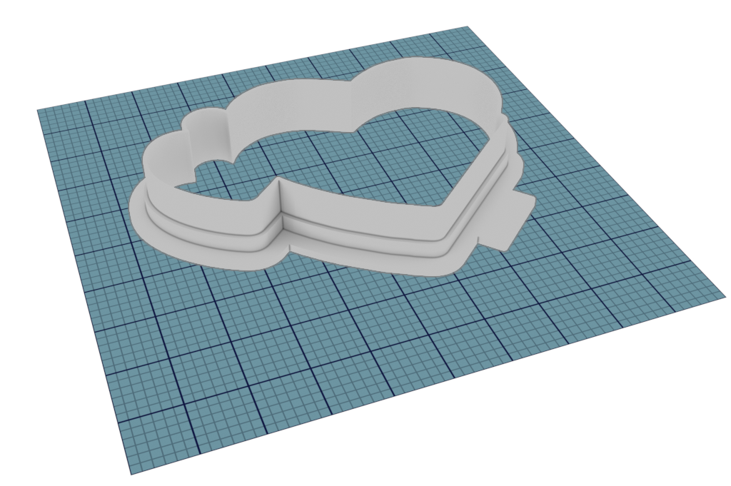 2 Little Hearts Cutter STL File
