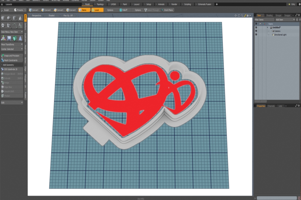 2 Little Hearts Cutter STL File