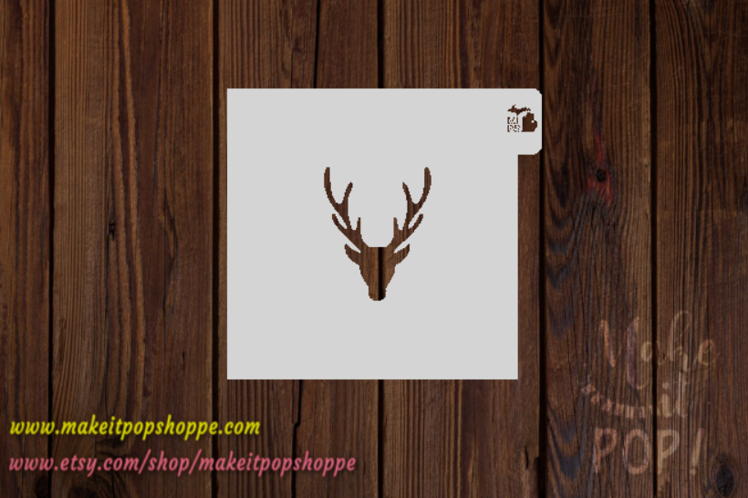 Reindeer Bust Stencil
