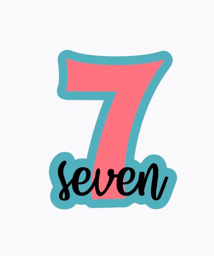 Seven - Age Number - Cutter