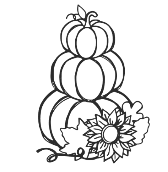 Stacked Pumpkins - Acrylic Stamp