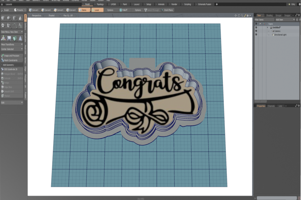 Congrats Diploma Cutter STL File
