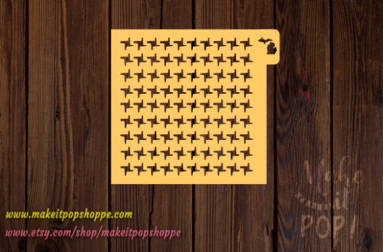 Pinwheel Pattern Stencil