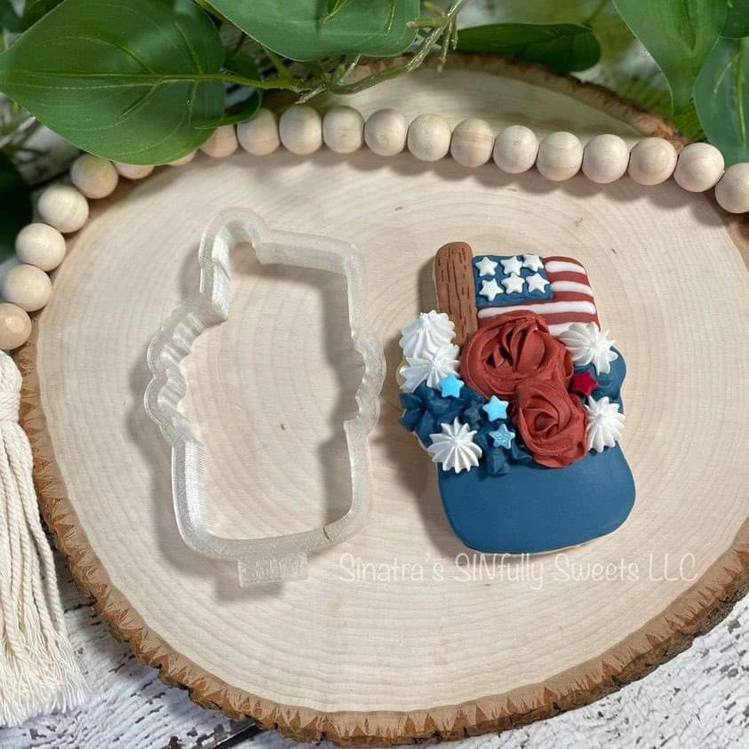 Freedom Flower Jar Cutter STL File