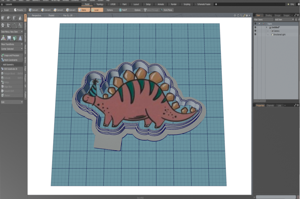 Stegosaurus Party Hat Cutter