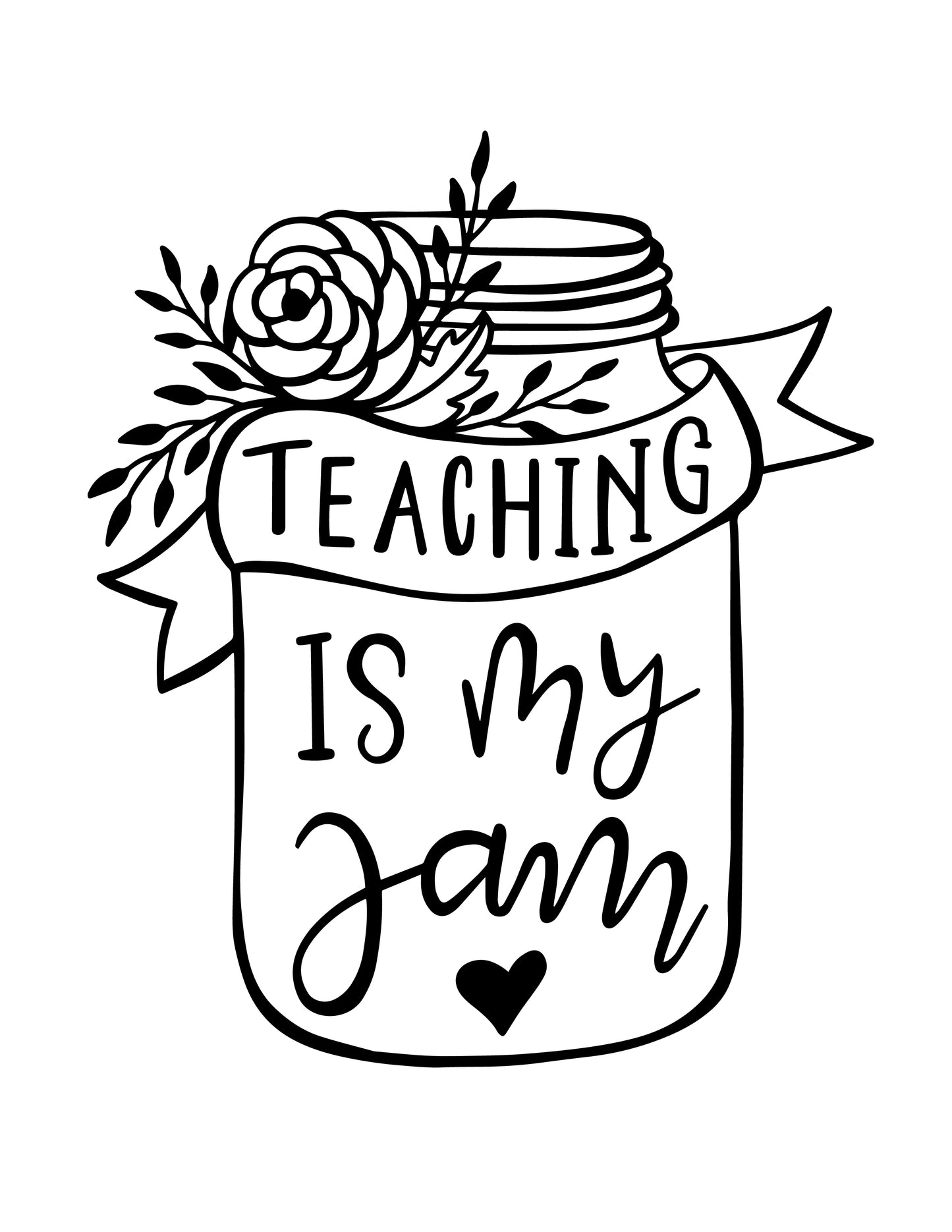 Jam Jar with Flowers Cutter