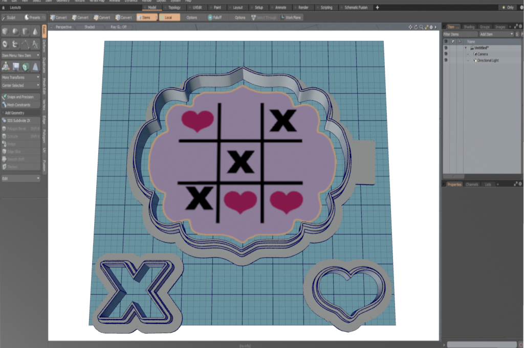 Valentine's Tic Tac Toe Cutter
