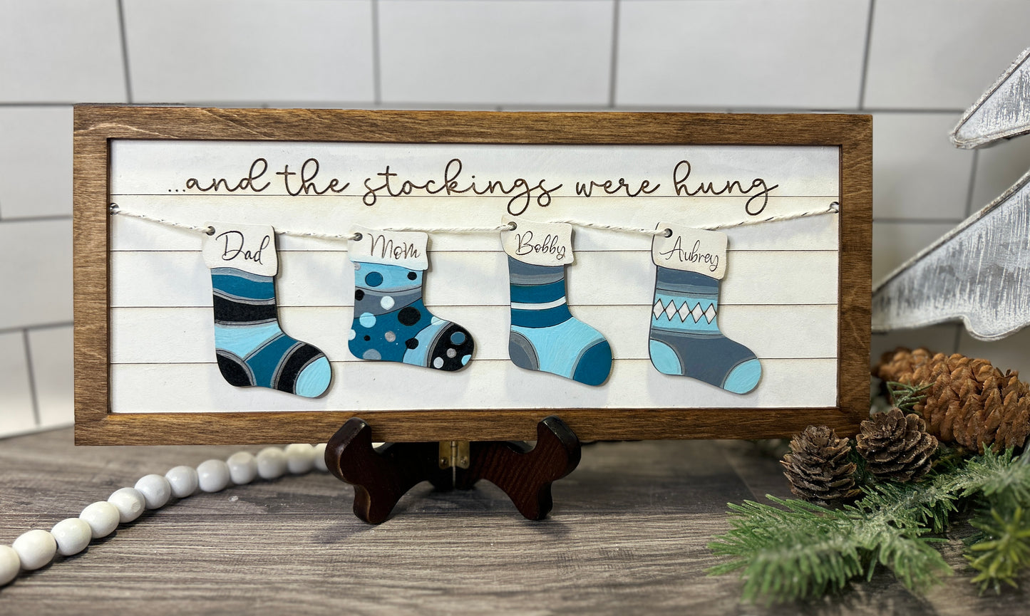 Stocking Hung - Personalized Standing Décor - DIY Kit