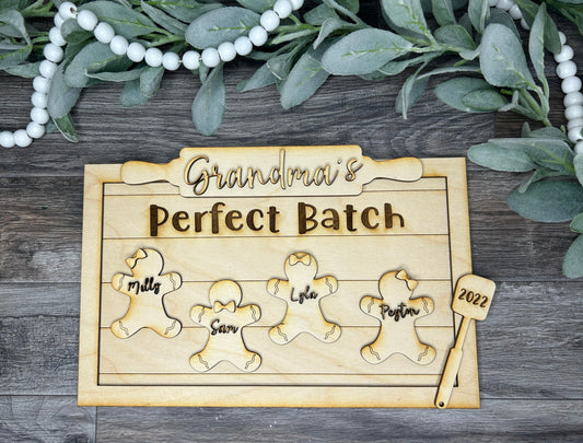 The Perfect Batch - Gingerbread Kids - Personalized Standing Décor - DIY Kit