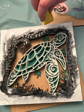 Load image into Gallery viewer, Turtles - Personalized 3D Art Shadow Box Insert
