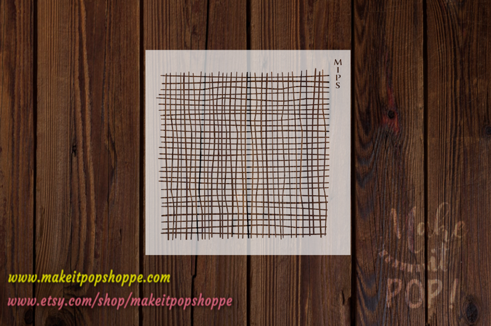 Burlap Pattern Stencil