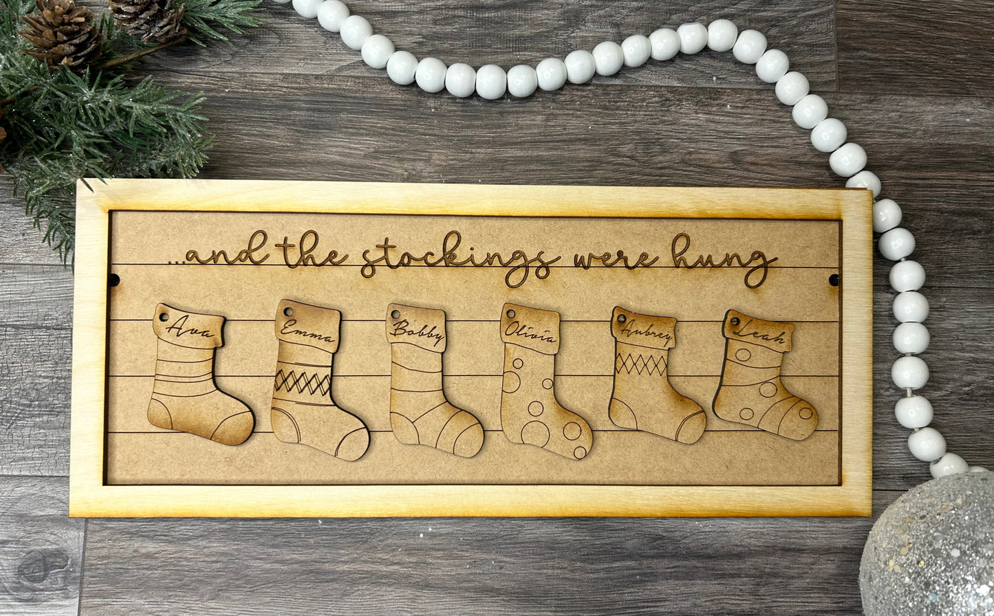 Stocking Hung - Personalized Standing Décor - DIY Kit