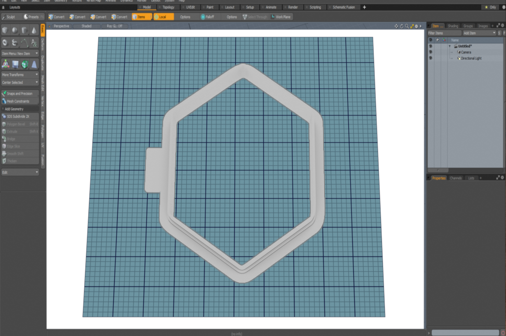 Elongated Hexagon Cutter STL File