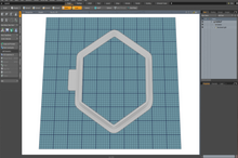Load image into Gallery viewer, Elongated Hexagon Cutter STL File
