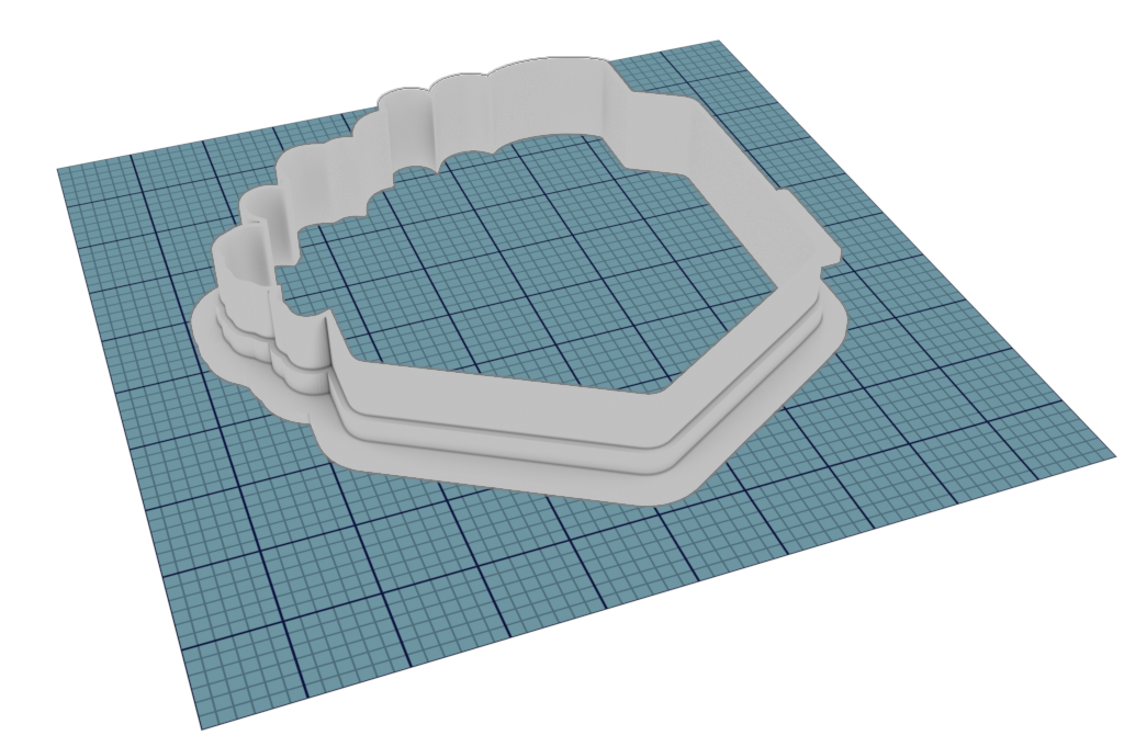 Floral Hexagon Cutter STL File