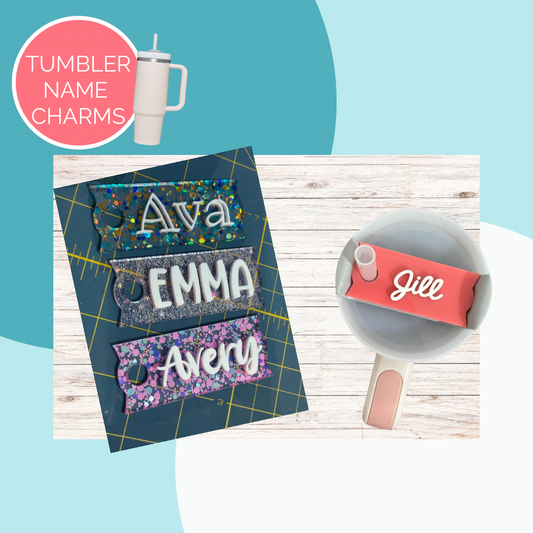 Tumbler Name Charm