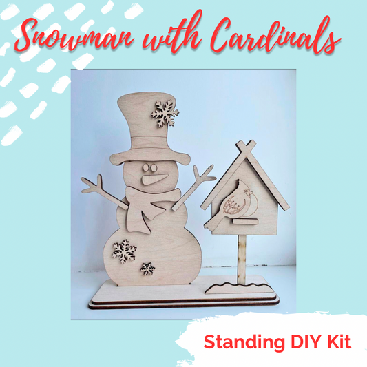 Snowman & Cardinal - Standing Décor - DIY Kit