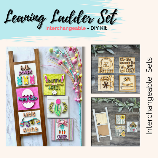 Leaning Ladder Décor - Interchangeable - DIY Kit