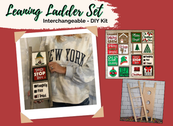 Leaning Ladder Décor - Interchangeable - DIY Kit