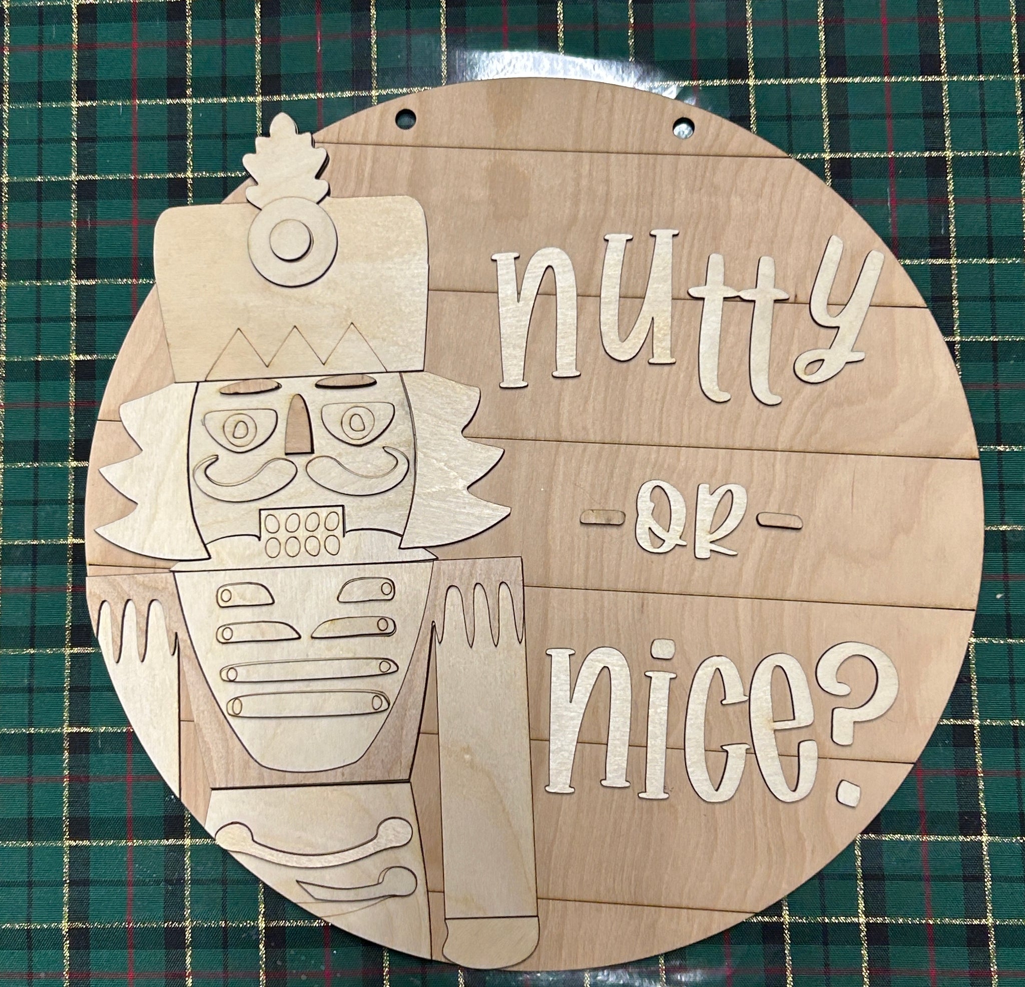 Nutty or Nice Door Hanger DIY Kit Make It Pop Shoppe