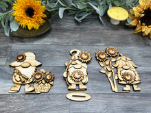 Load image into Gallery viewer, Sunflower Gnomes - Shelf Sitter Décor - DIY KIT
