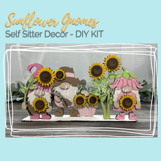 Sunflower Gnomes - Shelf Sitter Décor - DIY KIT