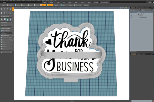 Thank You For Your Business Cutter STL File