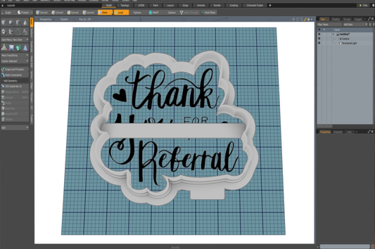 Thank You For Your Referral Cutter STL File