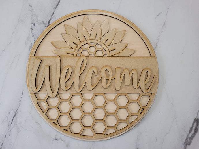 Sunflower Welcome - Door Hanger - DIY Kit