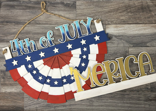 Patriot Bunting - Interchangeable sign - DIY Kit