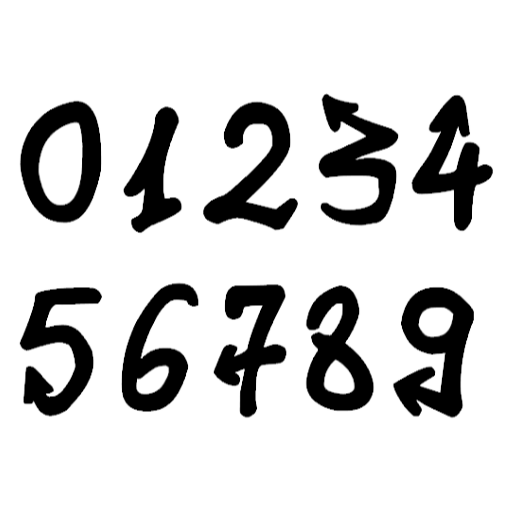 Urban+Slick Font - Numeric Cutter Set