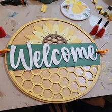 Load image into Gallery viewer, Sunflower Welcome - Door Hanger - DIY Kit
