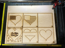Load image into Gallery viewer, Heart Flag - 3D Art Shadow Box Insert
