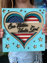Load image into Gallery viewer, Heart Flag - 3D Art Shadow Box Insert
