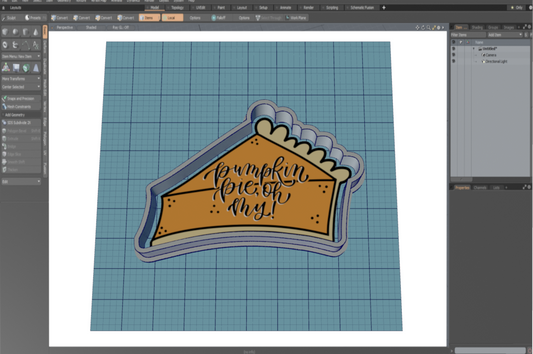Pumpkin Pie Oh My Cutter STL File