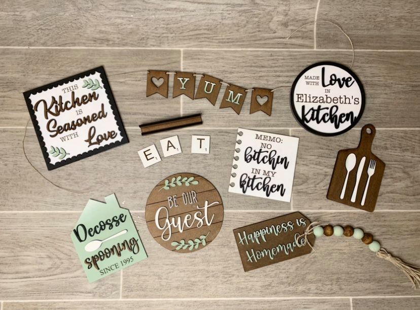 Kitchen Themed - Tiered Tray - DIY Kit