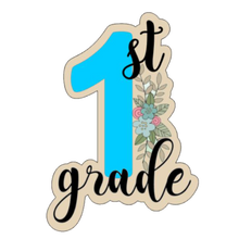 Load image into Gallery viewer, 1st Grade with Floral Cutter STL File
