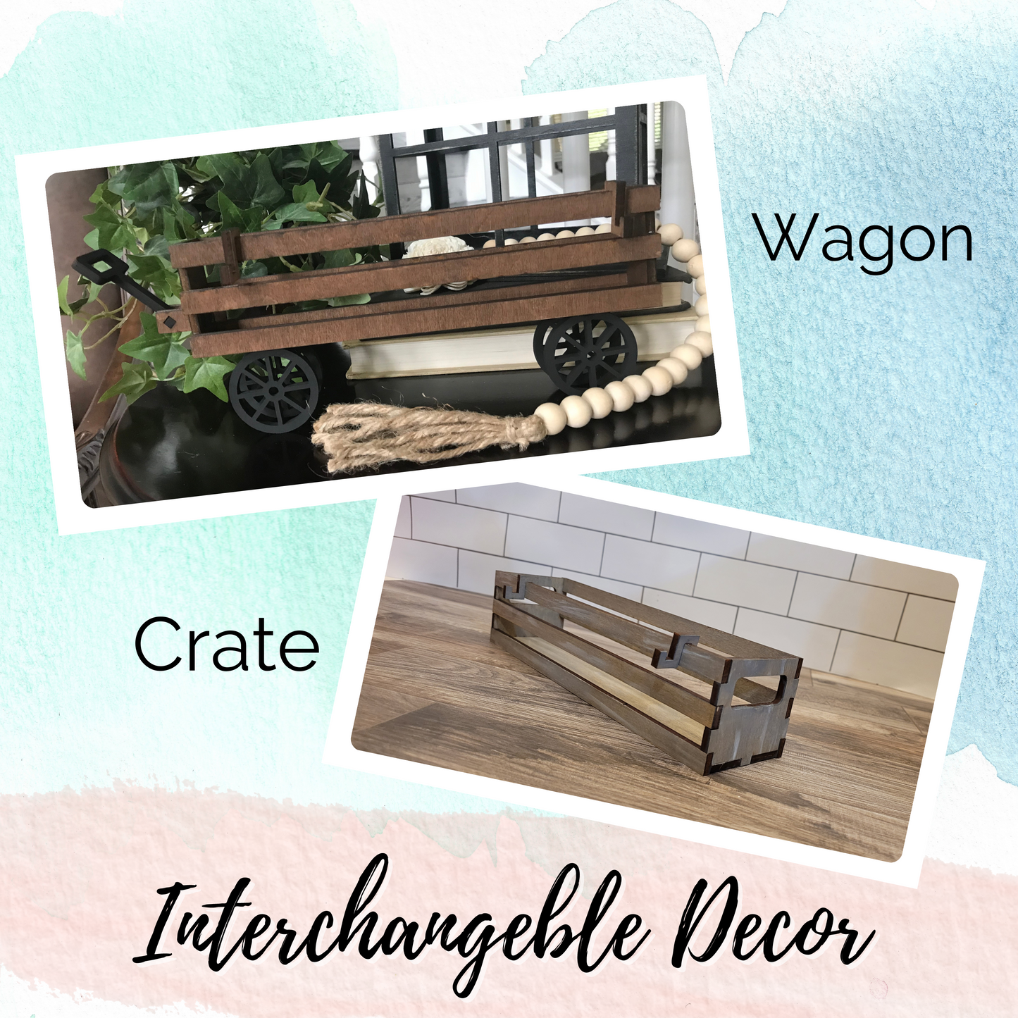 Wagon/Crate Décor - Interchangeable - DIY Kit